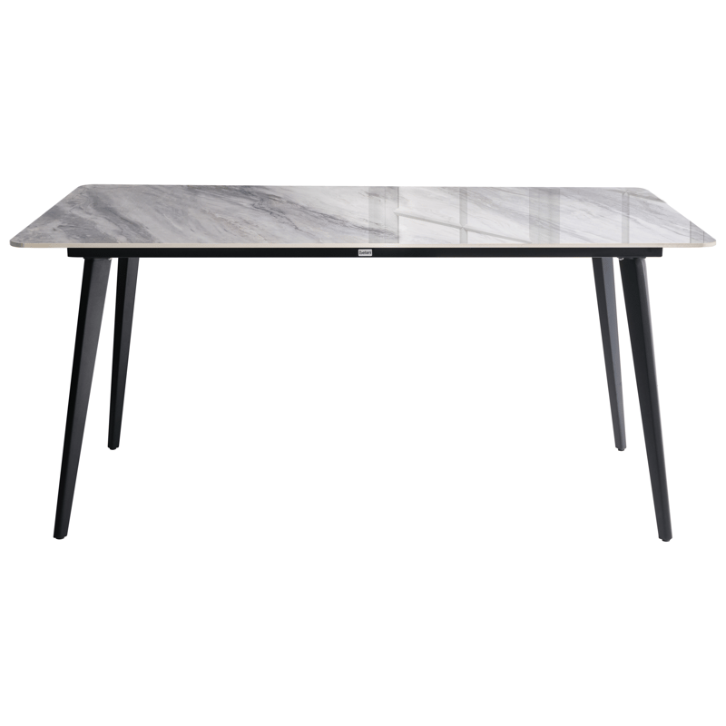 Ruokapöytä ulos Rodallo 160 cm Kivi - Harmaa/musta - Puutarhakalusteet - Terassipöydät - Ruokapöytä terassille