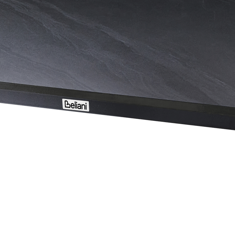 Ruokapöytä ulos Rodallo 90x160 cm Kivi - Musta - Puutarhakalusteet - Terassipöydät - Ruokapöytä terassille