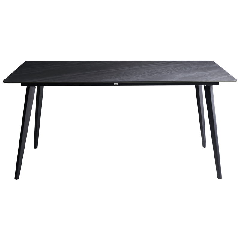 Ruokapöytä ulos Rodallo 90x160 cm Kivi - Musta - Puutarhakalusteet - Terassipöydät - Ruokapöytä terassille