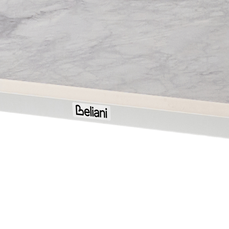 Ruokapöytä ulos Rodallo 90x160 cm Kivi - Valkoinen - Puutarhakalusteet - Terassipöydät - Ruokapöytä terassille