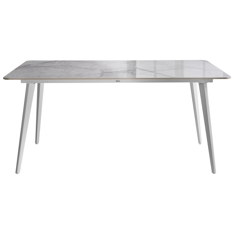 Ruokapöytä ulos Rodallo 90x160 cm Kivi - Valkoinen - Puutarhakalusteet - Terassipöydät - Ruokapöytä terassille