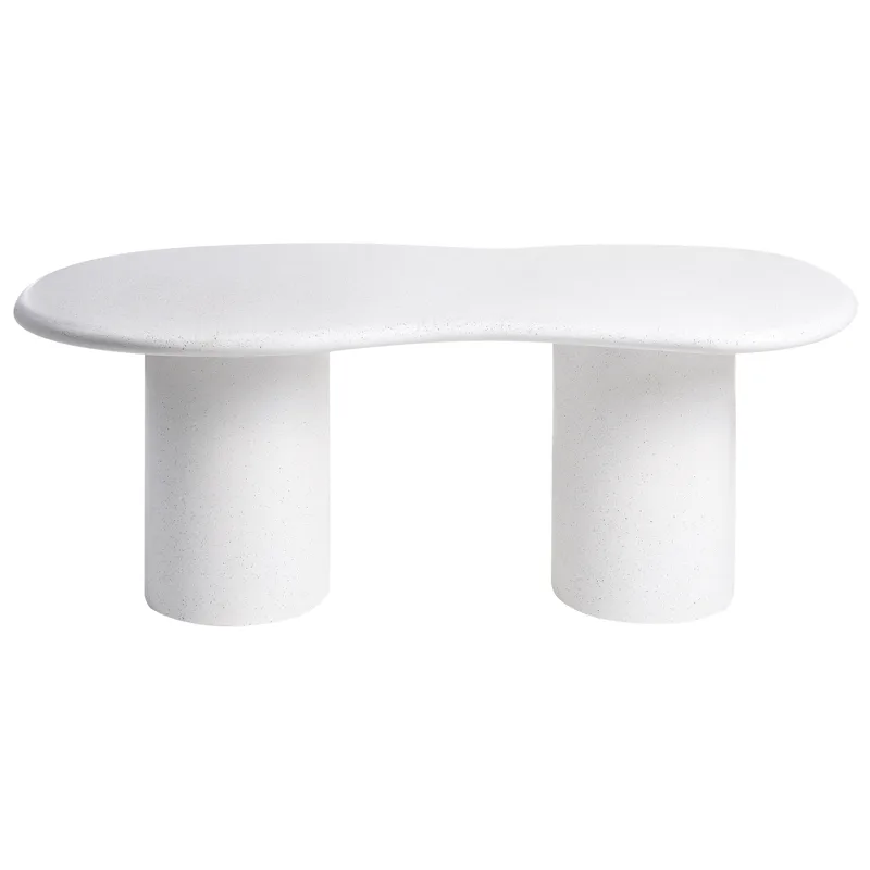 Ruokapöytä ulos Sirmione 200 cm terrazzoefekti - Valkoinen - Puutarhakalusteet - Terassipöydät - Ruokapöytä terassille