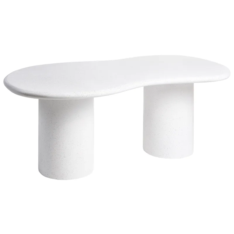 Ruokapöytä ulos Sirmione 200 cm terrazzoefekti, Valkoinen