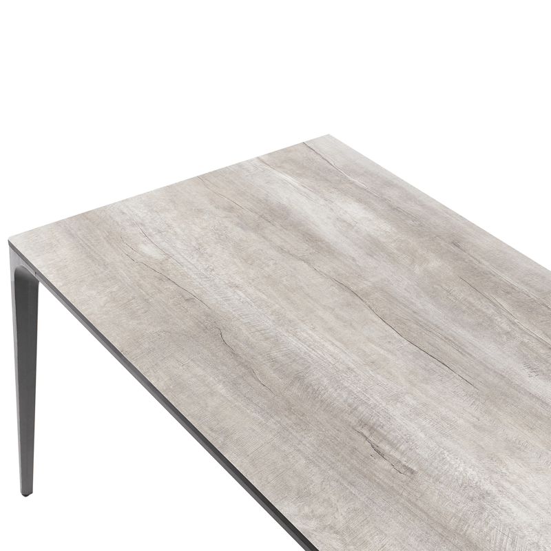 Ruokapöytä ulos Sovareto 180 cm puujäljitelmä - Harmaa - Puutarhakalusteet - Terassipöydät - Ruokapöytä terassille