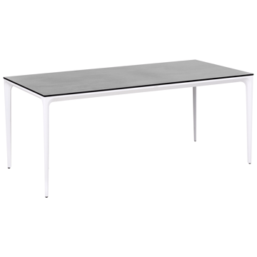 Ruokapöytä ulos Sovareto 90x180 cm kiviefekti - Harmaa - Puutarhakalusteet - Terassipöydät - Ruokapöytä terassille