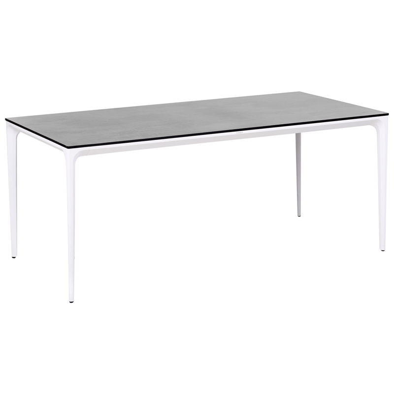 Ruokapöytä ulos Sovareto 90x180 cm kiviefekti - Harmaa - Puutarhakalusteet - Terassipöydät - Ruokapöytä terassille