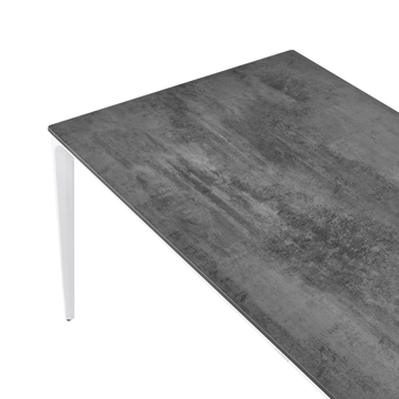 Ruokapöytä ulos Sovareto 90x180 cm kiviefekti - Harmaa - Puutarhakalusteet - Terassipöydät - Ruokapöytä terassille