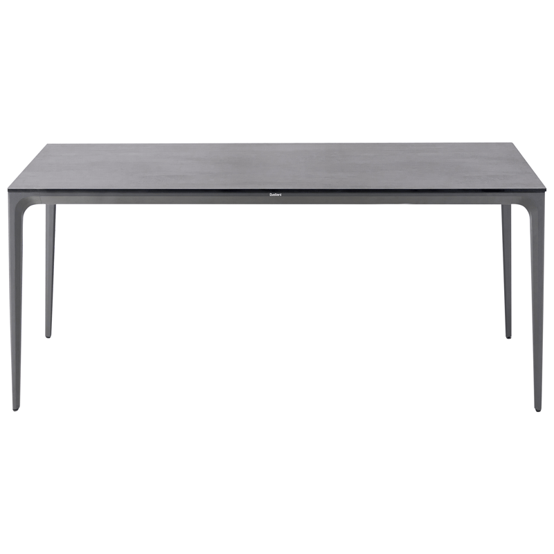 Ruokapöytä ulos Sovareto 90x180 cm kiviefekti - Harmaa - Puutarhakalusteet - Terassipöydät - Ruokapöytä terassille
