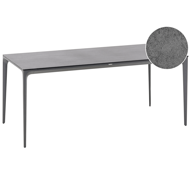 Ruokapöytä ulos Sovareto 90x180 cm kiviefekti, Harmaa