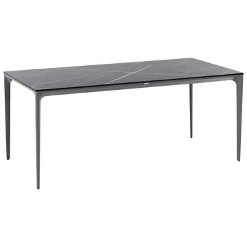 Ruokapöytä ulos Sovareto 90x180 cm marmorieffekti - Musta/Harmaa - Puutarhakalusteet - Terassipöydät - Ruokapöytä terassille