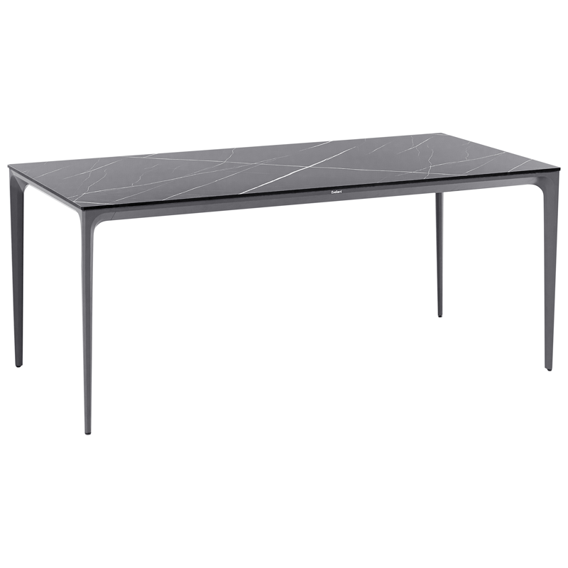 Ruokapöytä ulos Sovareto 90x180 cm marmorieffekti - Musta/Harmaa - Puutarhakalusteet - Terassipöydät - Ruokapöytä terassille