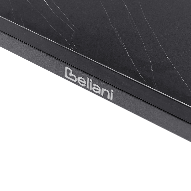 Ruokapöytä ulos Sovareto 90x180 cm marmorieffekti - Musta/Harmaa - Puutarhakalusteet - Terassipöydät - Ruokapöytä terassille