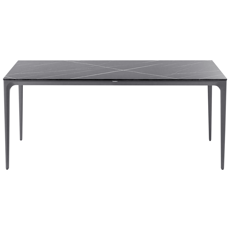 Ruokapöytä ulos Sovareto 90x180 cm marmorieffekti - Musta/Harmaa - Puutarhakalusteet - Terassipöydät - Ruokapöytä terassille