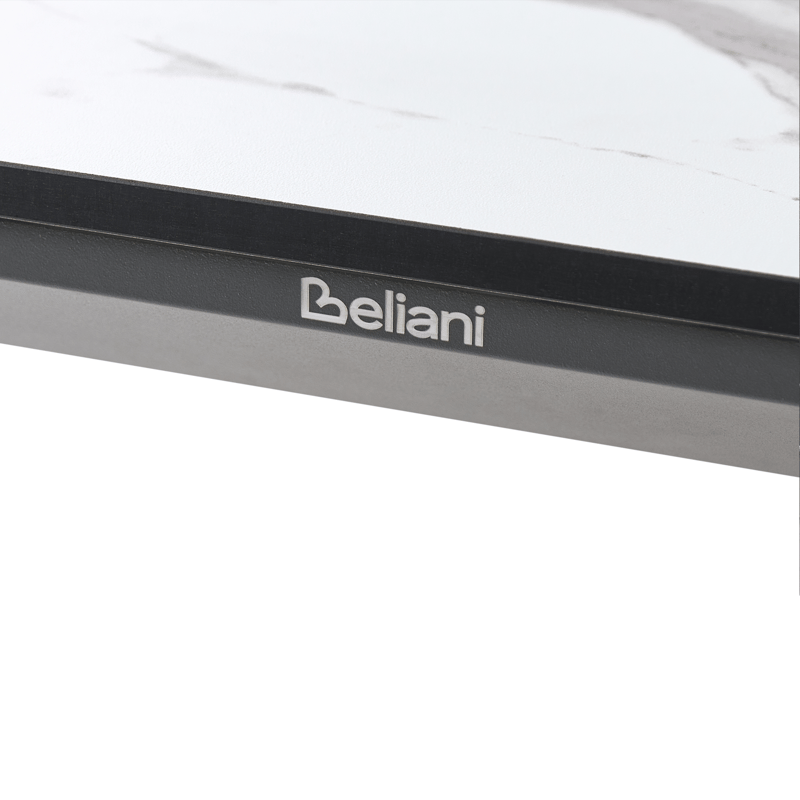 Ruokapöytä ulos Sovareto 90x180 cm marmorieffekti - Valkoinen/harmaa - Puutarhakalusteet - Terassipöydät - Ruokapöytä terassille