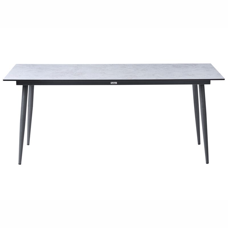 Ruokapöytä ulos Tolentino 90x180 cm kiviefekti - Harmaa - Puutarhakalusteet - Terassipöydät - Ruokapöytä terassille