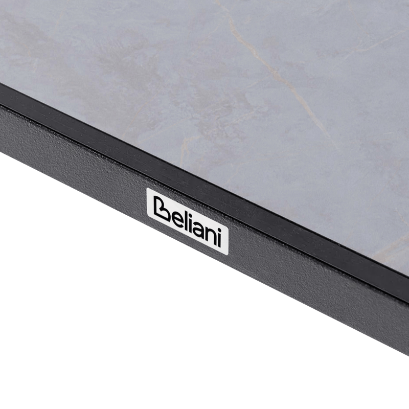 Ruokapöytä ulos Tolentino 90x180 cm kiviefekti - Harmaa - Puutarhakalusteet - Terassipöydät - Ruokapöytä terassille