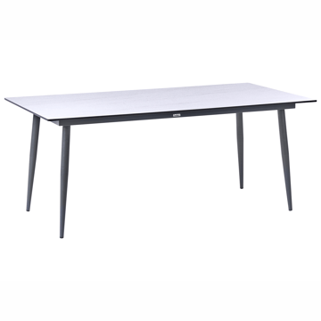 Ruokapöytä ulos Tolentino 90x180 cm kiviefekti - Harmaa/Beige - Puutarhakalusteet - Terassipöydät - Ruokapöytä terassille