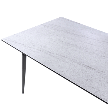 Ruokapöytä ulos Tolentino 90x180 cm kiviefekti - Harmaa/Beige - Puutarhakalusteet - Terassipöydät - Ruokapöytä terassille
