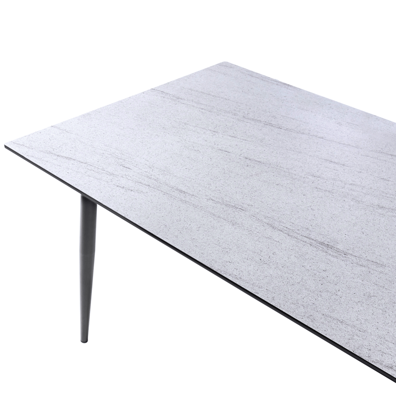 Ruokapöytä ulos Tolentino 90x180 cm kiviefekti - Harmaa/Beige - Puutarhakalusteet - Terassipöydät - Ruokapöytä terassille