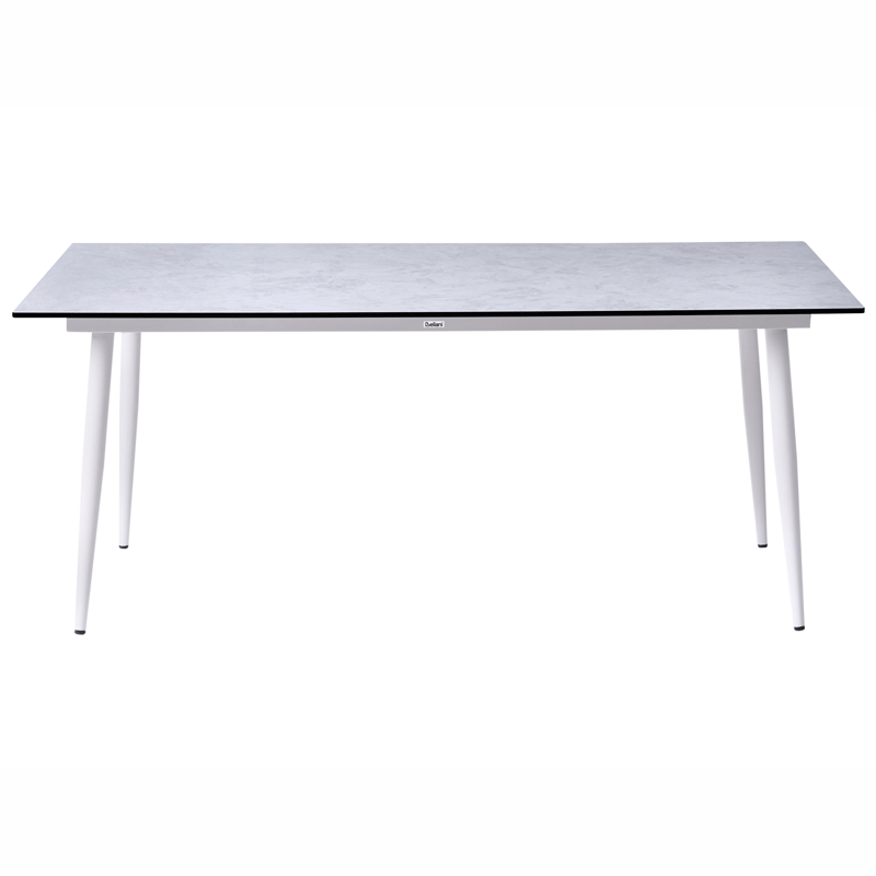 Ruokapöytä ulos Tolentino 90x180 cm kiviefekti - Harmaa/Valkoinen - Puutarhakalusteet - Terassipöydät - Ruokapöytä terassille