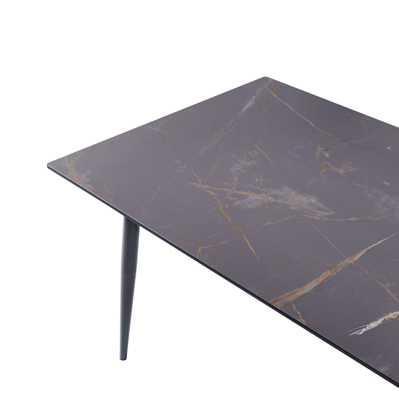 Ruokapöytä ulos Tolentino 90x180 cm marmorieffekti - Harmaa - Puutarhakalusteet - Terassipöydät - Ruokapöytä terassille