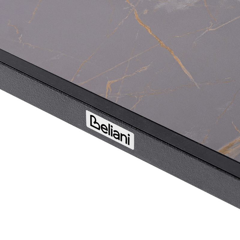 Ruokapöytä ulos Tolentino 90x180 cm marmorieffekti - Harmaa - Puutarhakalusteet - Terassipöydät - Ruokapöytä terassille