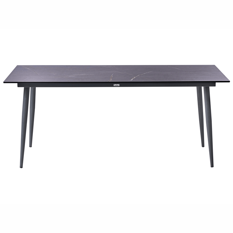 Ruokapöytä ulos Tolentino 90x180 cm marmorieffekti - Harmaa - Puutarhakalusteet - Terassipöydät - Ruokapöytä terassille