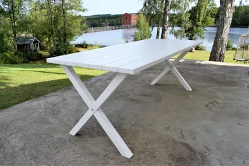 Scottsdale Ulkopöytä Suorakulmainen Valkoinen 190 cm - Valkoinen - Puutarhakalusteet - Terassipöydät - Ruokapöytä terassille