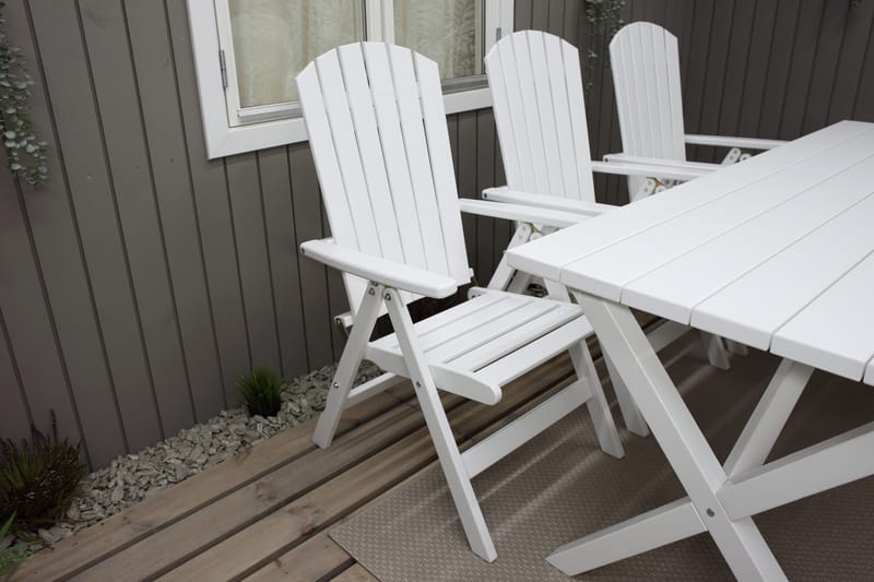 Scottsdale Ulkopöytä Suorakulmainen Valkoinen 190 cm - Valkoinen - Puutarhakalusteet - Terassipöydät - Ruokapöytä terassille