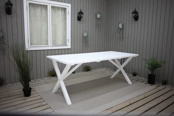 Scottsdale Ulkopöytä Suorakulmainen Valkoinen 190 cm - Valkoinen - Puutarhakalusteet - Terassipöydät - Ruokapöytä terassille