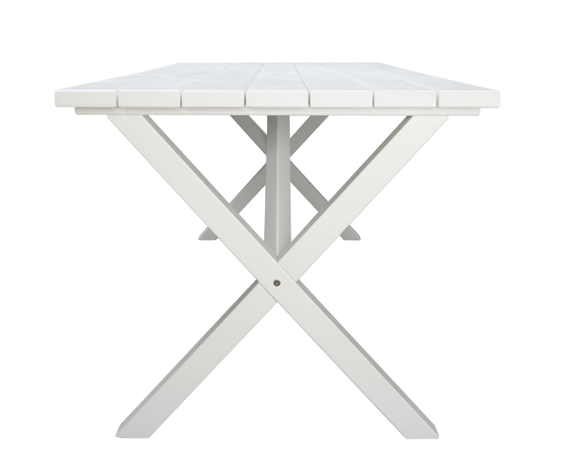 Scottsdale Ulkopöytä Suorakulmainen Valkoinen 190 cm - Valkoinen - Puutarhakalusteet - Terassipöydät - Ruokapöytä terassille