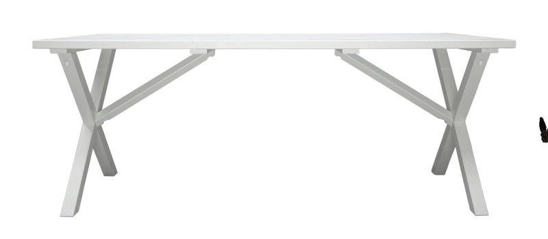 Scottsdale Ulkopöytä Suorakulmainen Valkoinen 190 cm - Valkoinen - Puutarhakalusteet - Terassipöydät - Ruokapöytä terassille