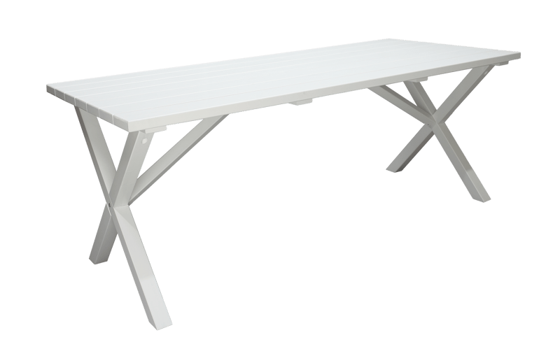 Scottsdale Ulkopöytä Suorakulmainen Valkoinen 190 cm, Valkoinen