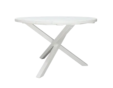 Scottsdale Puutarhapöytä Pyöreä Valkoinen Ø 112 cm - Valkoinen - Puutarhakalusteet - Terassipöydät - Ruokapöytä terassille