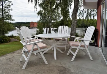 Scottsdale Puutarhapöyt ä Pyöreä Valkoinen Ø 112 cm - Valkoinen - Puutarhakalusteet - Terassipöydät - Ruokapöytä terassille