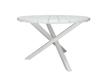Scottsdale Puutarhapöytä Pyöreä Valkoinen Ø 112 cm - Valkoinen - Puutarhakalusteet - Terassipöydät - Ruokapöytä terassille