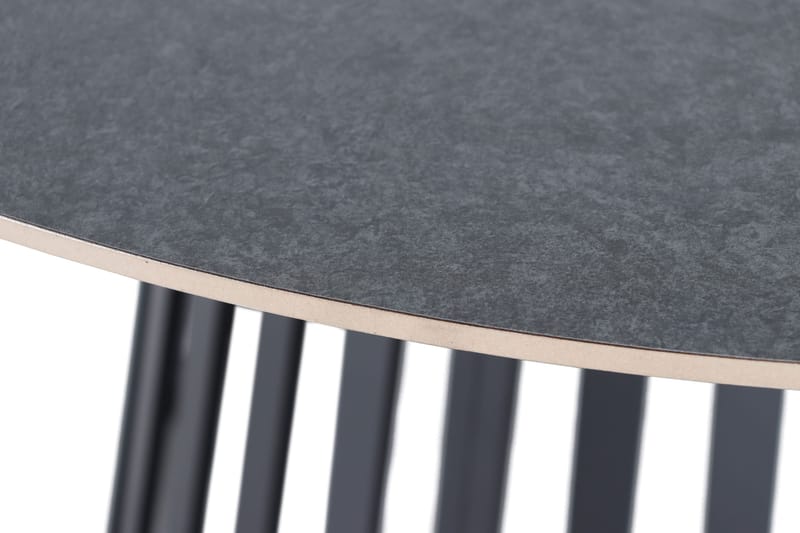 Sensi pyöreä ulkoruokapöytä 120 cm, metallia - Musta - Puutarhakalusteet - Terassipöydät - Ruokapöytä terassille