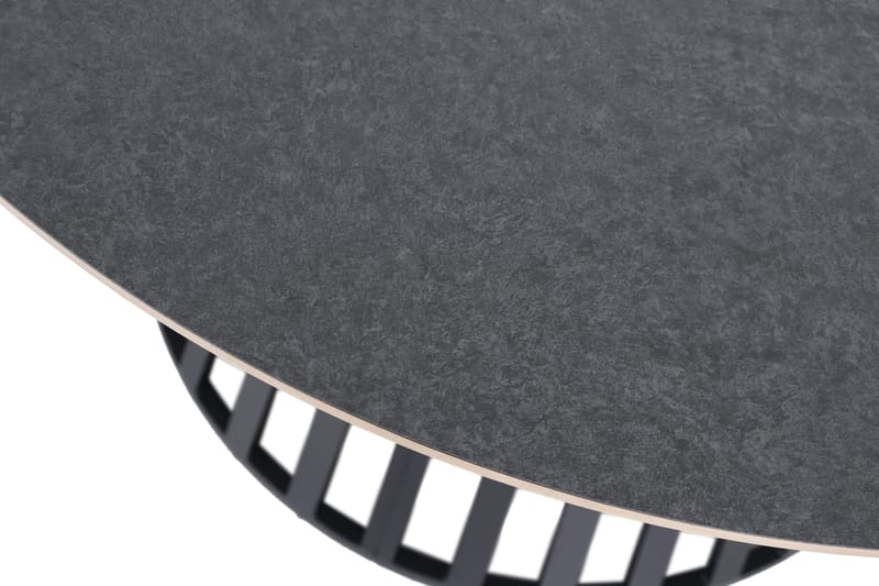 Sensi pyöreä ulkoruokapöytä 120 cm, metallia - Musta - Puutarhakalusteet - Terassipöydät - Ruokapöytä terassille