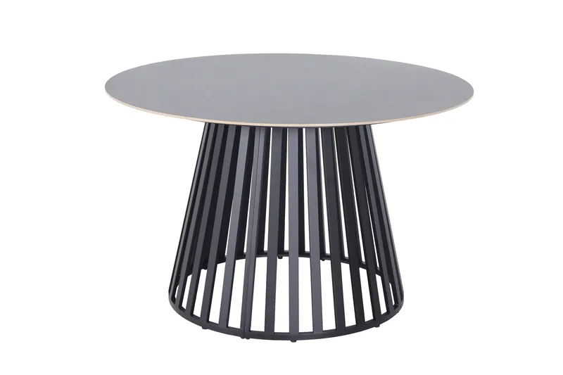 Sensi pyöreä ulkoruokapöytä 120 cm, metallia, Musta