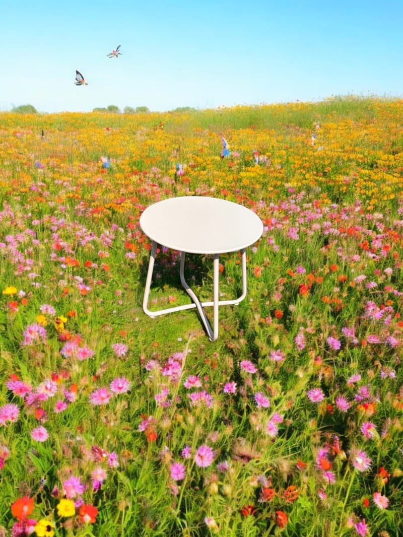 Seville Ulkosivupöytä Pyöreä Ø45 cm - Korallihiekka - Puutarhakalusteet - Terassipöydät - Sivupöydät ulos