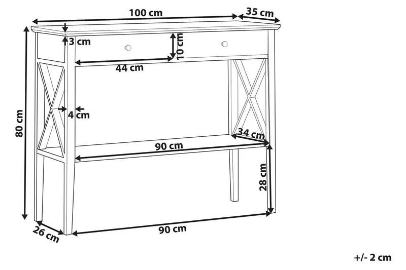 Apupöytä Faraco - Musta - Puutarhakalusteet - Terassipöydät - Sivupöydät ulos