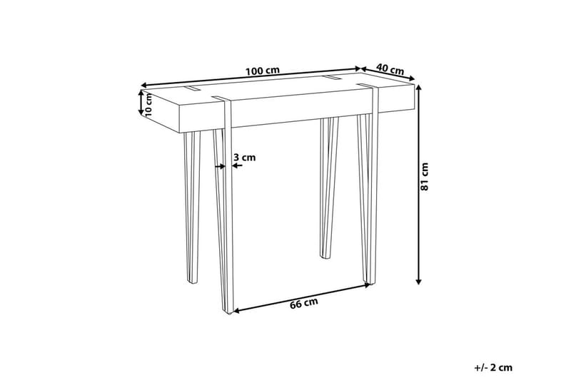 Apupöytä Longville - Puu/Luonnonväri - Puutarhakalusteet - Terassipöydät - Sivupöydät ulos