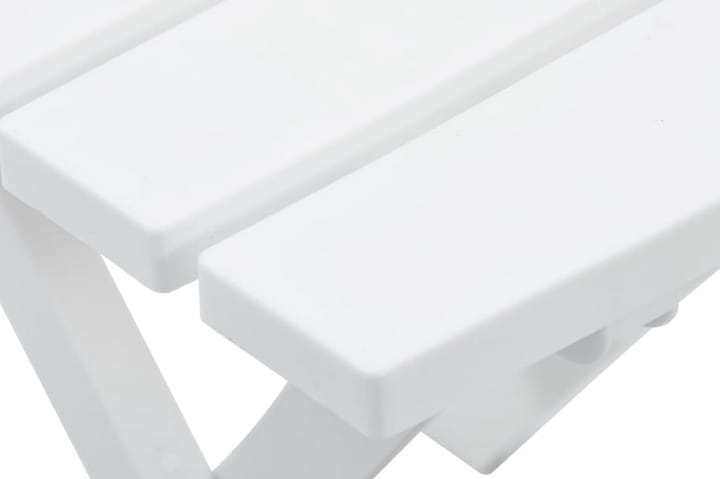 Kokoontaittuva puutarhapöytä 45,5x38,5x50 cm valkoinen - Valkoinen - Sivupöydät ulos