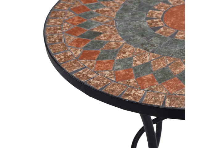 Mosaiikkibistropöytä oranssi/harmaa 60 cm keramiikka - Oranssi - Sivupöydät ulos