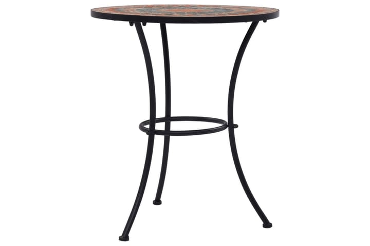 Mosaiikkibistropöytä oranssi/harmaa 60 cm keramiikka - Oranssi - Sivupöydät ulos