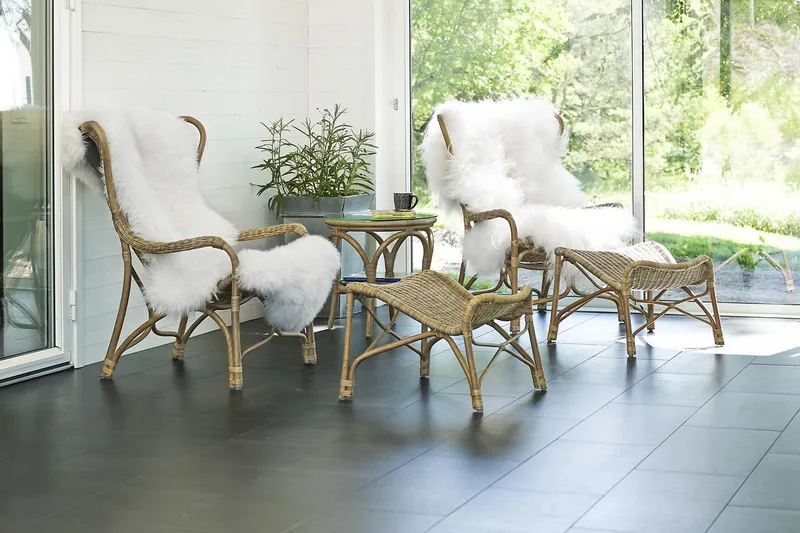 Pöytä Praktö Luonnonrottinki - Puutarhakalusteet - Terassipöydät - Sivupöydät ulos