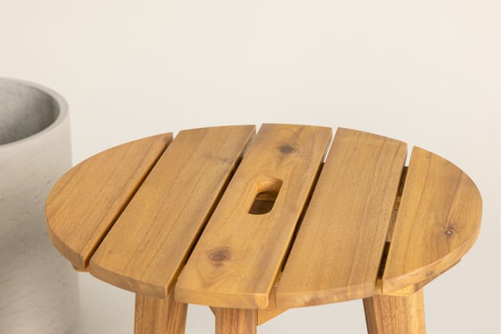 Sivupöytä Chania Pyöreä 40 cm Ruskea - Venture Home - Sivupöydät ulos