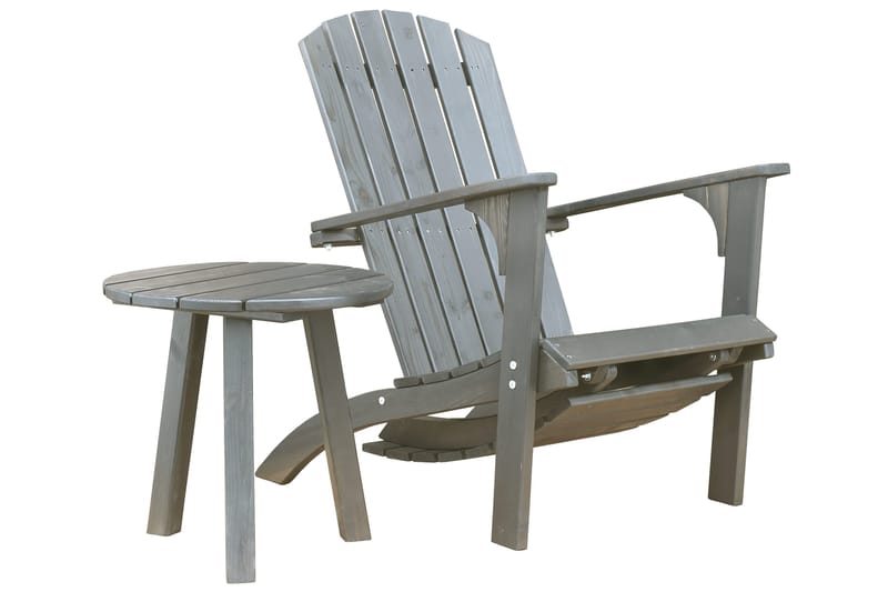 Sivupöytä Rolston - Harmaa - Puutarhakalusteet - Terassipöydät - Sivupöydät ulos