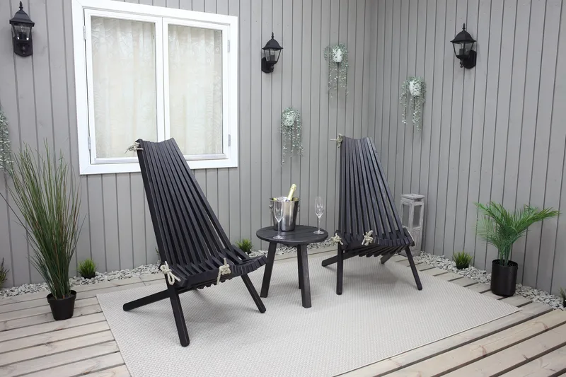 Sivupöytä Rolston - Kahvimusta - Puutarhakalusteet - Terassipöydät - Sivupöydät ulos