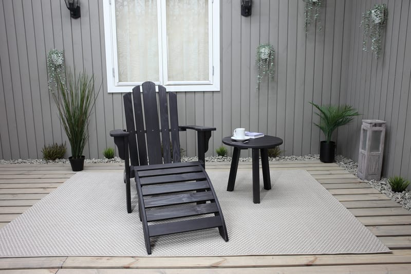 Sivupöytä Rolston - Kahvimusta - Puutarhakalusteet - Terassipöydät - Sivupöydät ulos